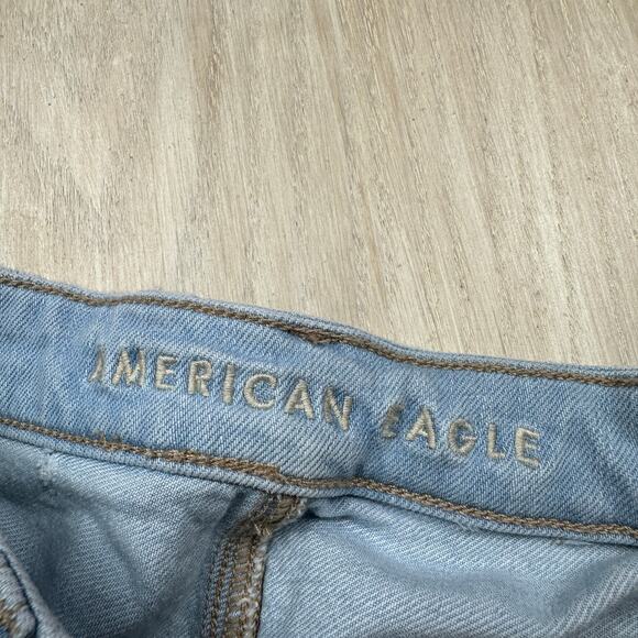 American Eagle Distressed Blowout Destroyed Mom High Rise Casual Denim Jeans 4 - Picture 10 of 16